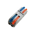 2 Way Electrical Connectors Wire Block Clamp Clips Fast Cable Reusable