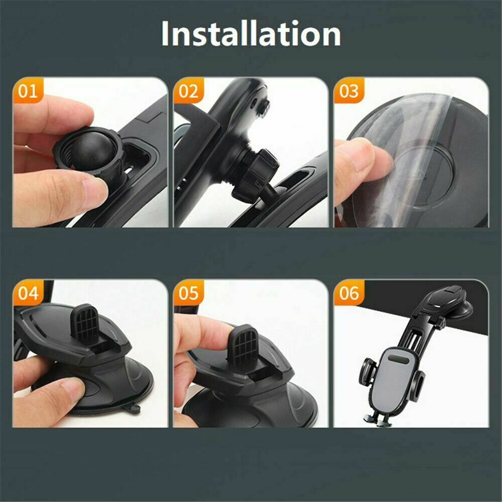 360 Rotatable Phone Mount Holder Car Dashboard Gravity Adjustable GPS