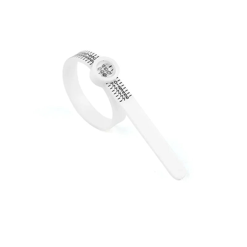 Adjustable Ring Sizer with Magnifier US/UK/EU/HK Size Chart Reusable Finger Measuring Tool for Accurate Ring Sizing