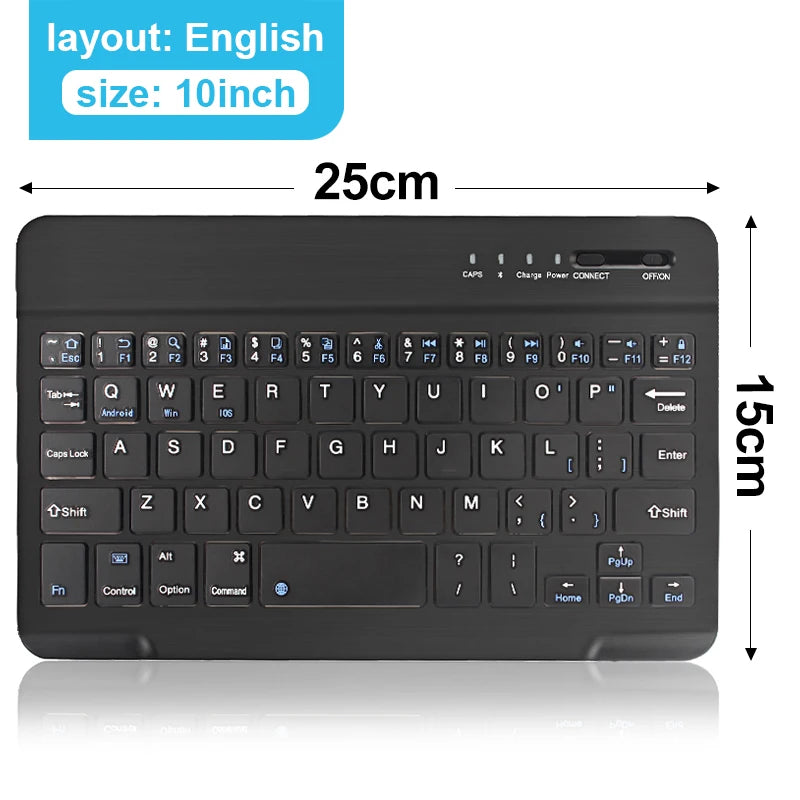 7/10inch Bluetooth 5.1 Keyboard Mini Wireless Keyboard for iPad Pro Air Notebook Rechargeable Gaming Keyboard For Laptop Tablet