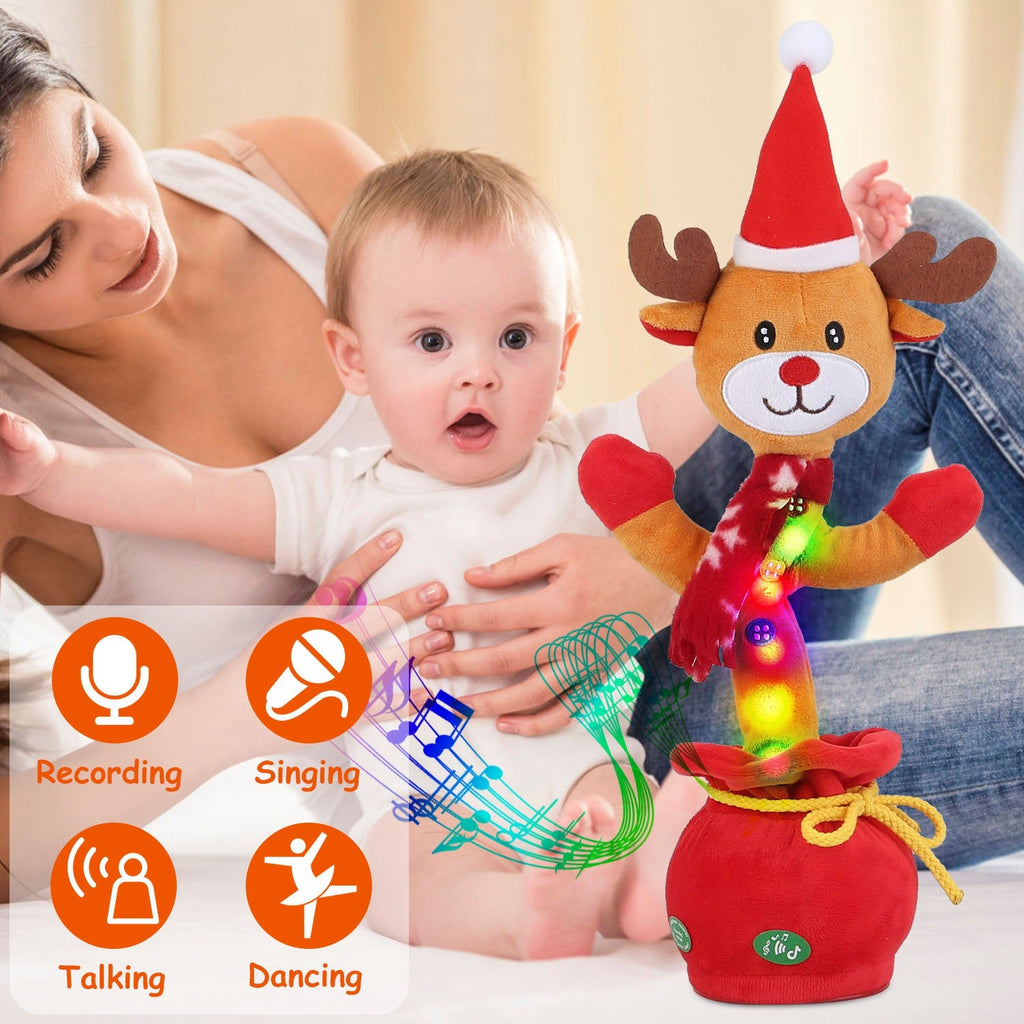 1Pc Penguin Or Elk Kid Electric Dance Toy Christmas Elk Snowman Senior
