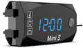 3-in-1 Voltmeter Clock Thermometer Display Car and Motorcycle