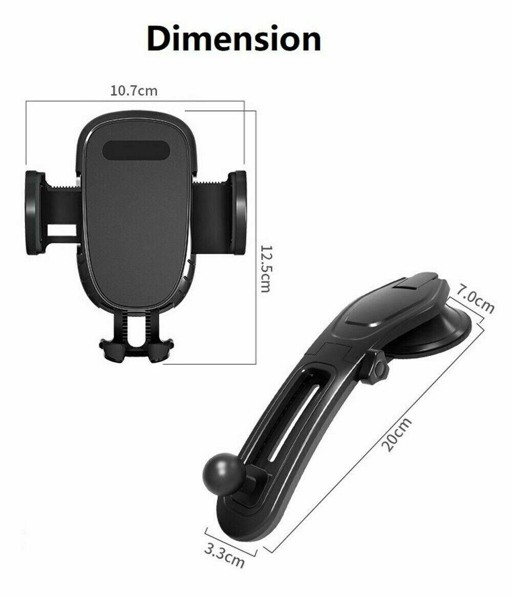 360 Rotatable Phone Mount Holder Car Dashboard Gravity Adjustable GPS