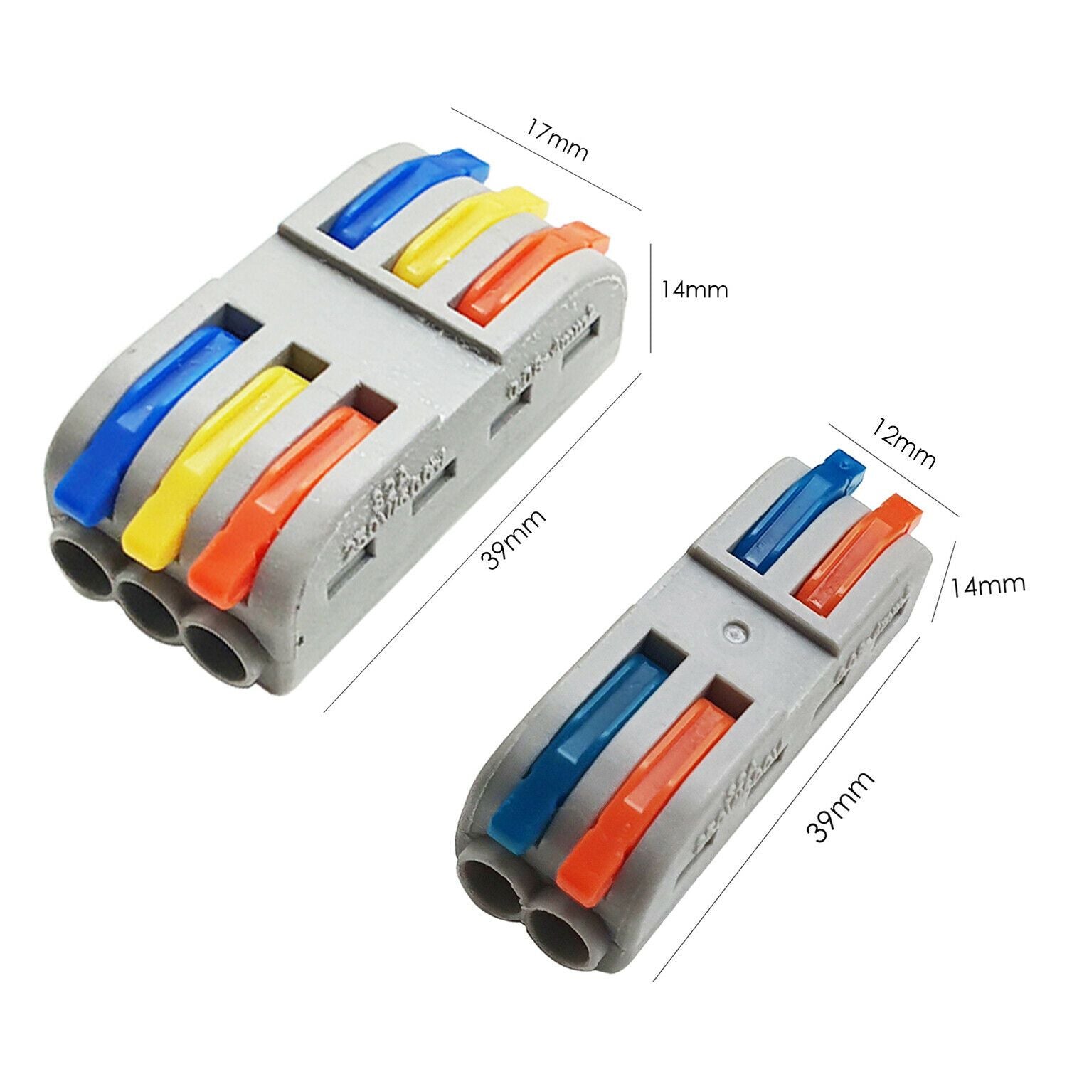 2/3 Way Electrical Connectors Wire Block Clamp Clips Fast Cable