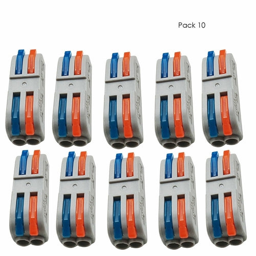 2/3 Way Electrical Connectors Wire Block Clamp Clips Fast Cable