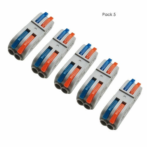2/3 Way Electrical Connectors Wire Block Clamp Clips Fast Cable